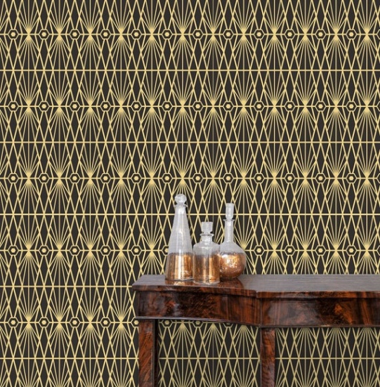 Backdate 3 Art Deco Wallpaper, Art Nouveau Wallpaper, Geometric Dark