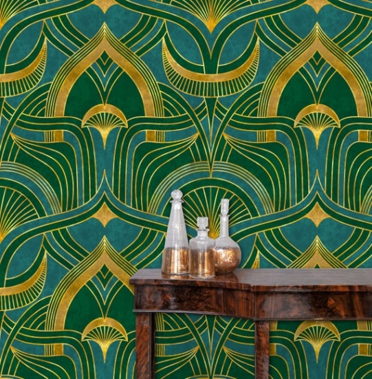 Backdate 3 Art Nouveau Wallpaper, Art Deco Wallpaper, Geometric Wallpaper