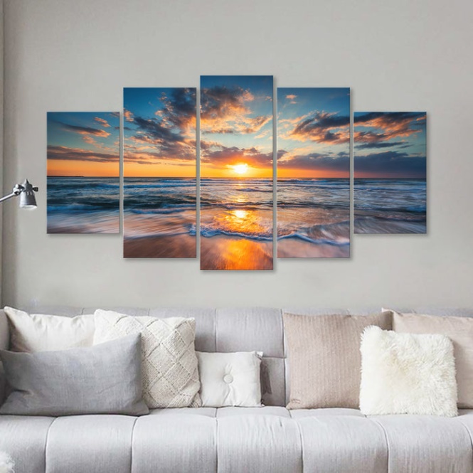 Backdate 5 Canvas Wall Art  Pcs — GoldenGate Maldives