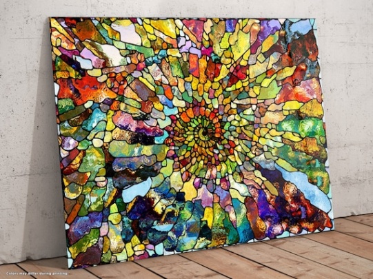 Backdate 5 Mosaic Wall Art, Durable Glass Panel, Glass Printing Decor, Large