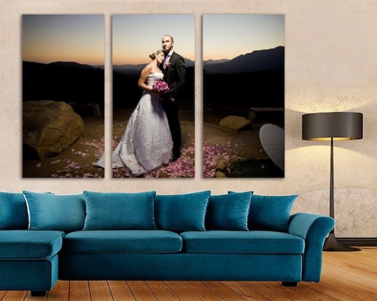 Backdate 5 Split Photo Canvas, Custom Photo Canvas, Wall Art, Your Photo Into