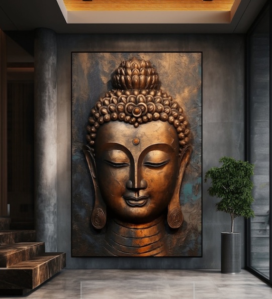 Niche Utama 1 Buddha Wandkunst, Digitaldruck, Buddha Wandkunst, Buddha Gemälde