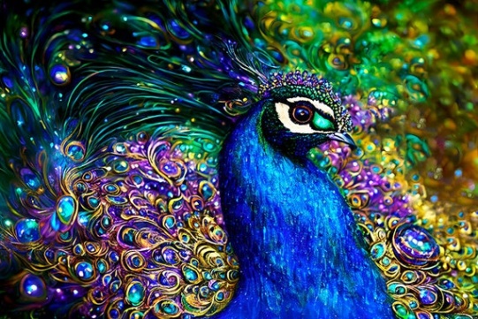 Niche Utama 1 Peacock Art Print, Peacock Decor, Peacock Wall Art, Peacock Wall Decor,  Wild Peacock, Colorful Bird Art