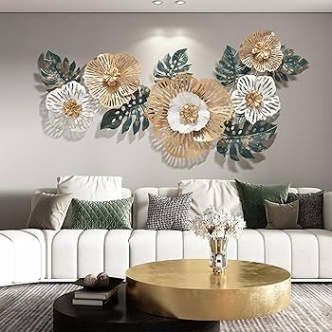 Niche Utama 2 LLYLA Metal Wall Decoration, Metal Flower Wall Art, Multilayer Decor For  Indoor, Outdoor, Home, Bedroom, Living Room, Office, Garden,