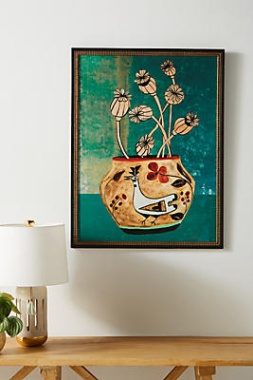 Niche Utama 2 Poppies Vase Wall Art  AnthroLiving