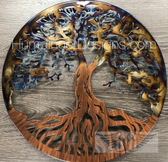 Niche Utama 2 Tree Of Life Metal Wall Art Steel Sculpture Balance As Above So