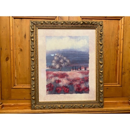 Niche Utama 2 Vintage Landscape With Tree Gold Framed Artwork Rosemary Abrahams